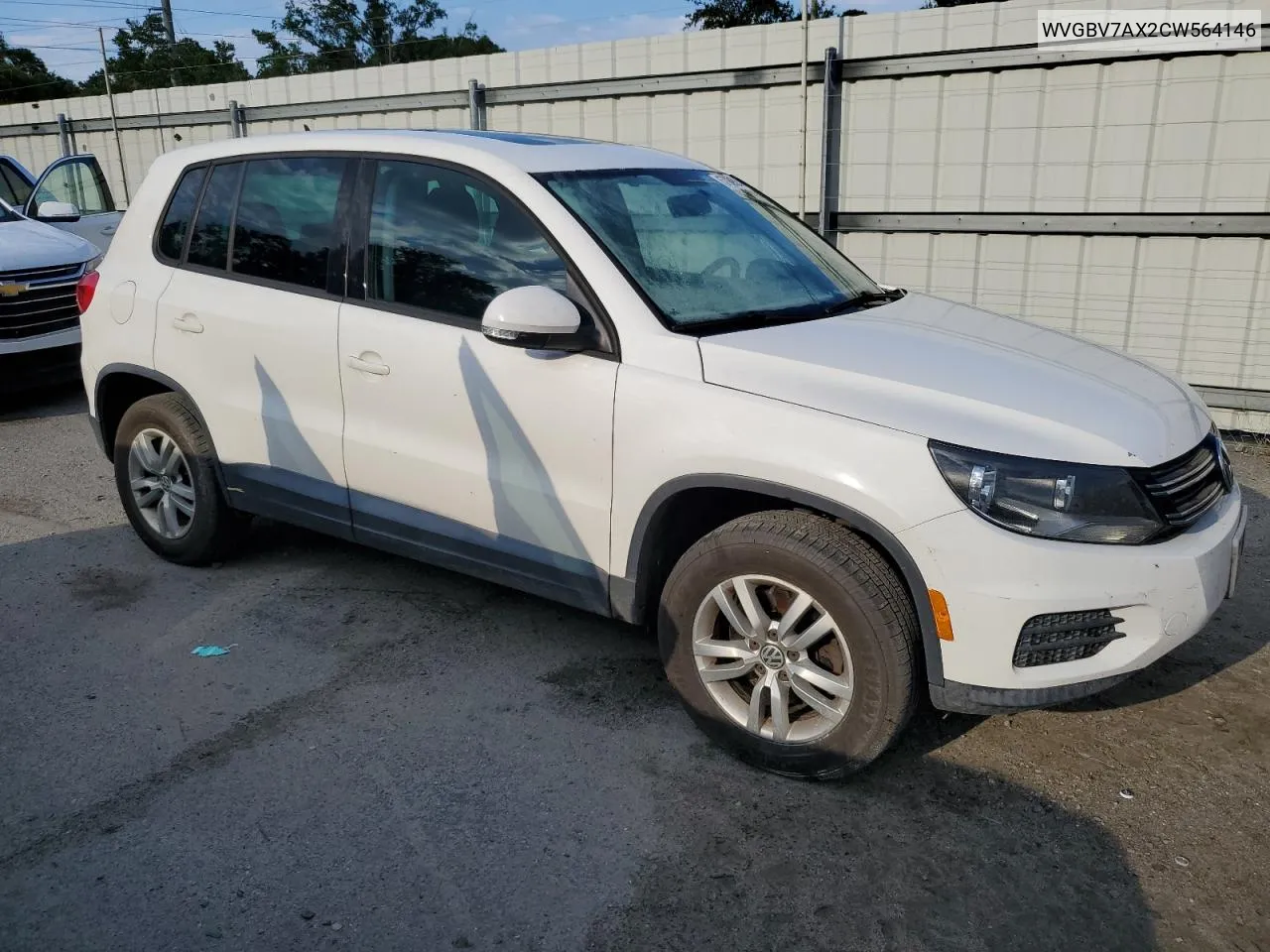 2012 Volkswagen Tiguan S VIN: WVGBV7AX2CW564146 Lot: 67889564