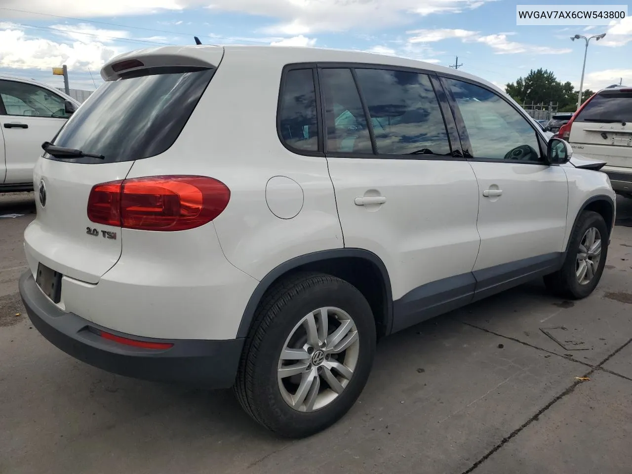 WVGAV7AX6CW543800 2012 Volkswagen Tiguan S