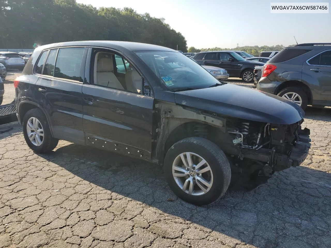 WVGAV7AX6CW587456 2012 Volkswagen Tiguan S