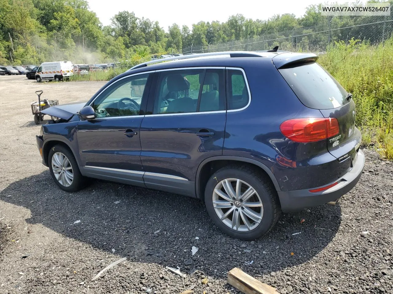 2012 Volkswagen Tiguan S VIN: WVGAV7AX7CW526407 Lot: 69233714