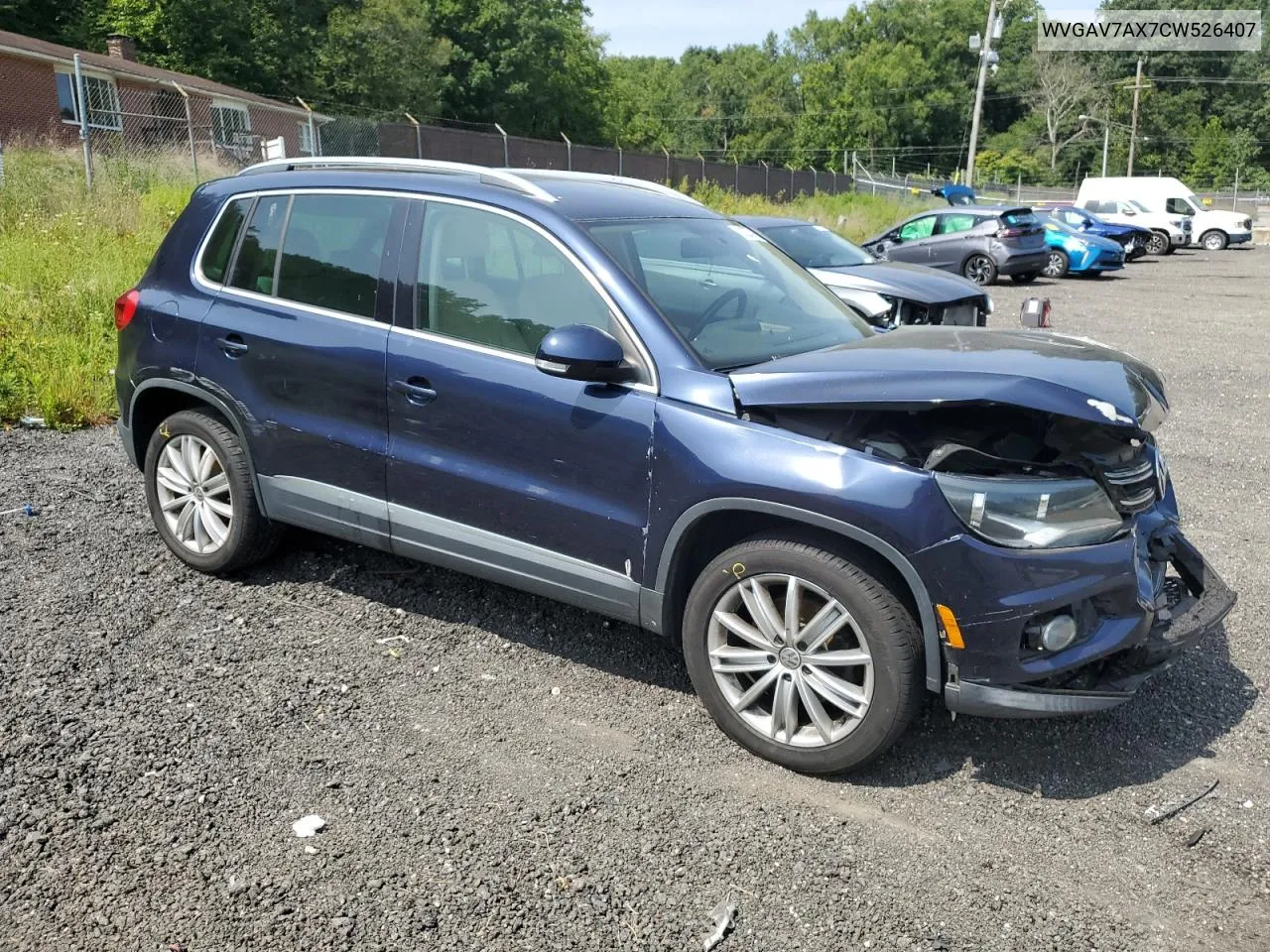 2012 Volkswagen Tiguan S VIN: WVGAV7AX7CW526407 Lot: 69233714