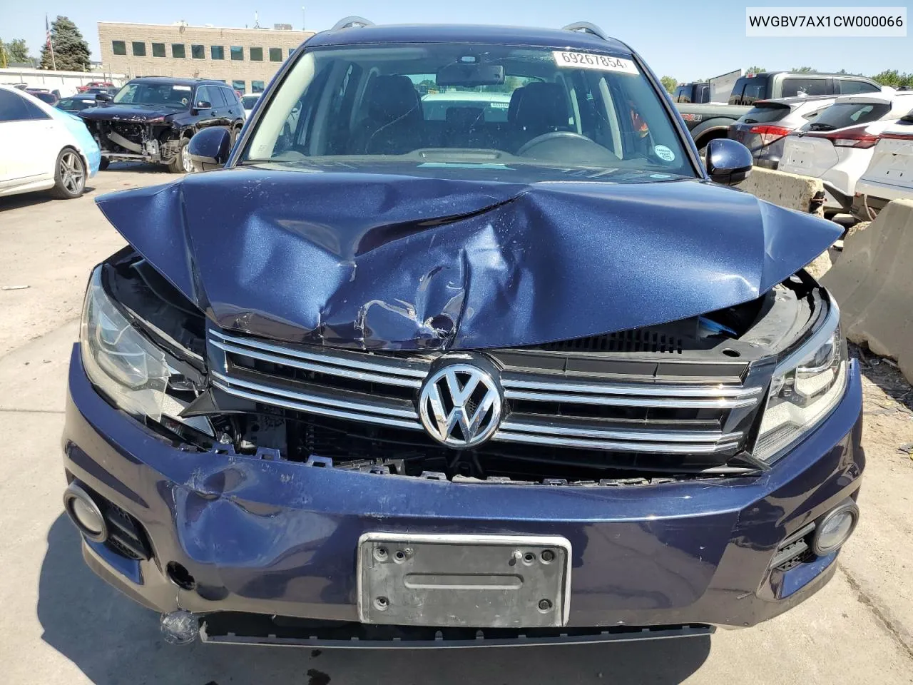 2012 Volkswagen Tiguan S VIN: WVGBV7AX1CW000066 Lot: 69267854