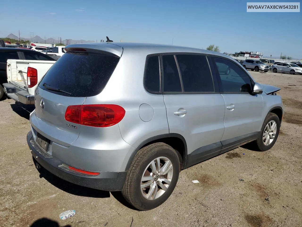 WVGAV7AX8CW543281 2012 Volkswagen Tiguan S