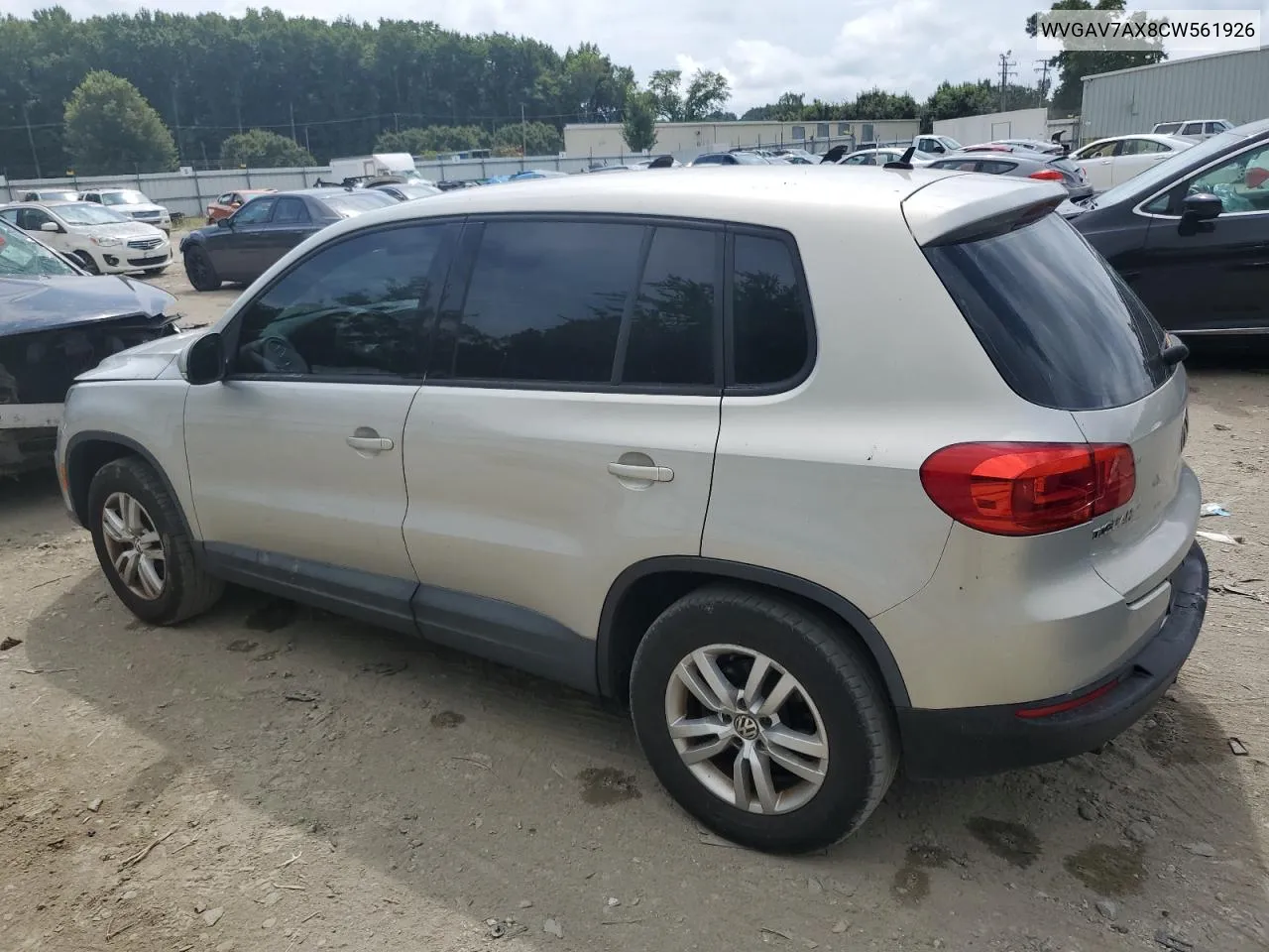 WVGAV7AX8CW561926 2012 Volkswagen Tiguan S