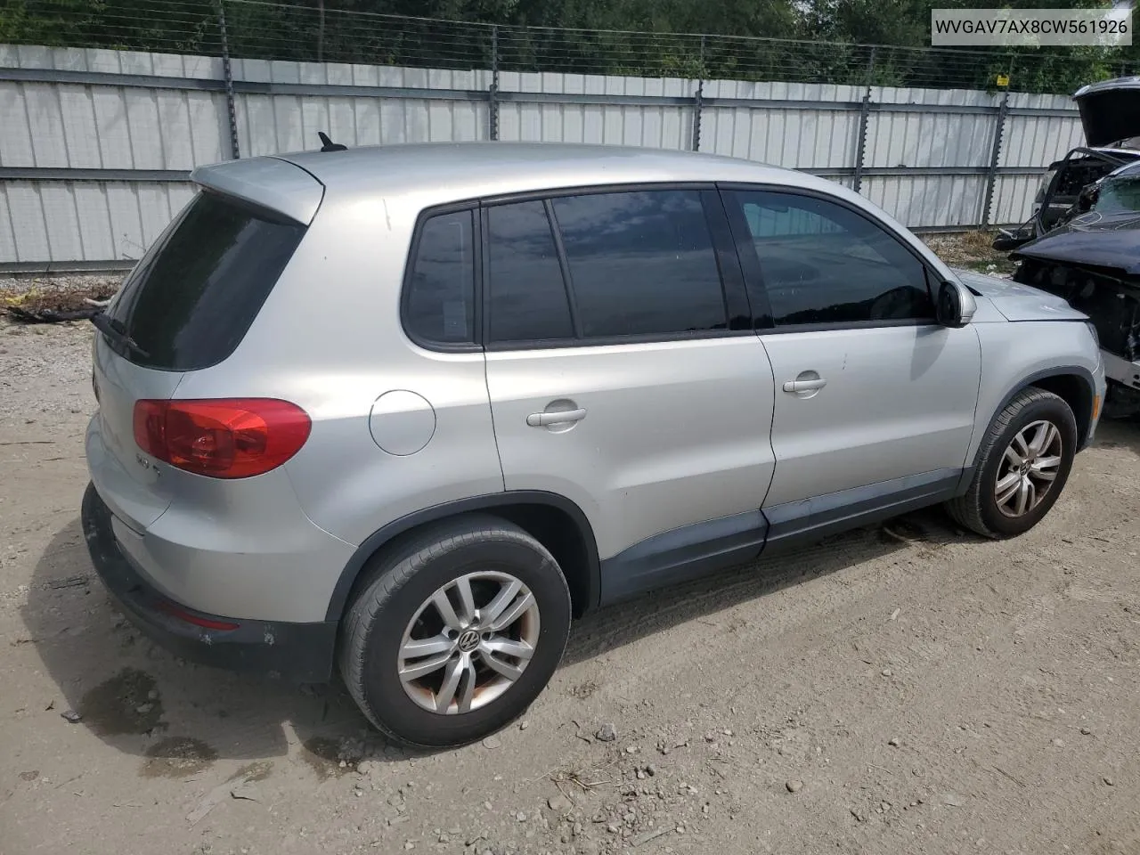 WVGAV7AX8CW561926 2012 Volkswagen Tiguan S