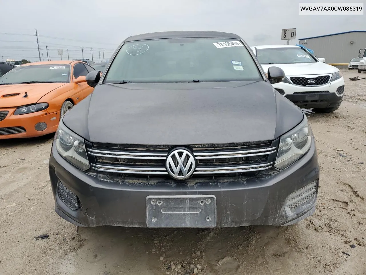 2012 Volkswagen Tiguan S VIN: WVGAV7AX0CW086319 Lot: 70185494