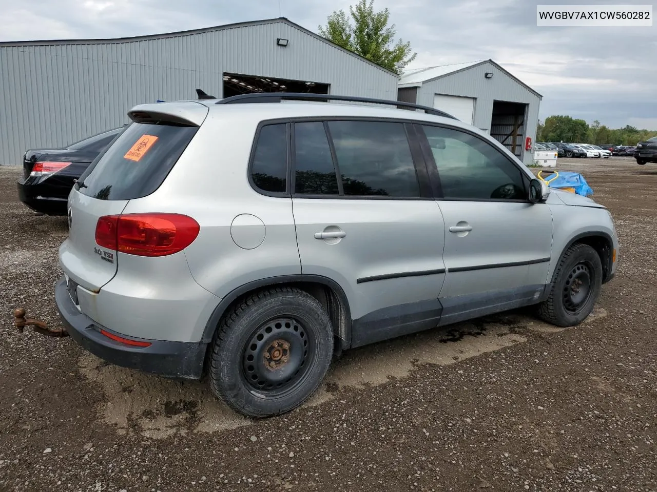 WVGBV7AX1CW560282 2012 Volkswagen Tiguan S