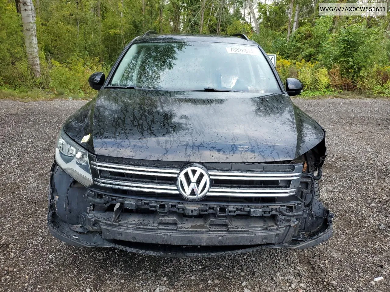 2012 Volkswagen Tiguan S VIN: WVGAV7AX0CW551651 Lot: 70828514