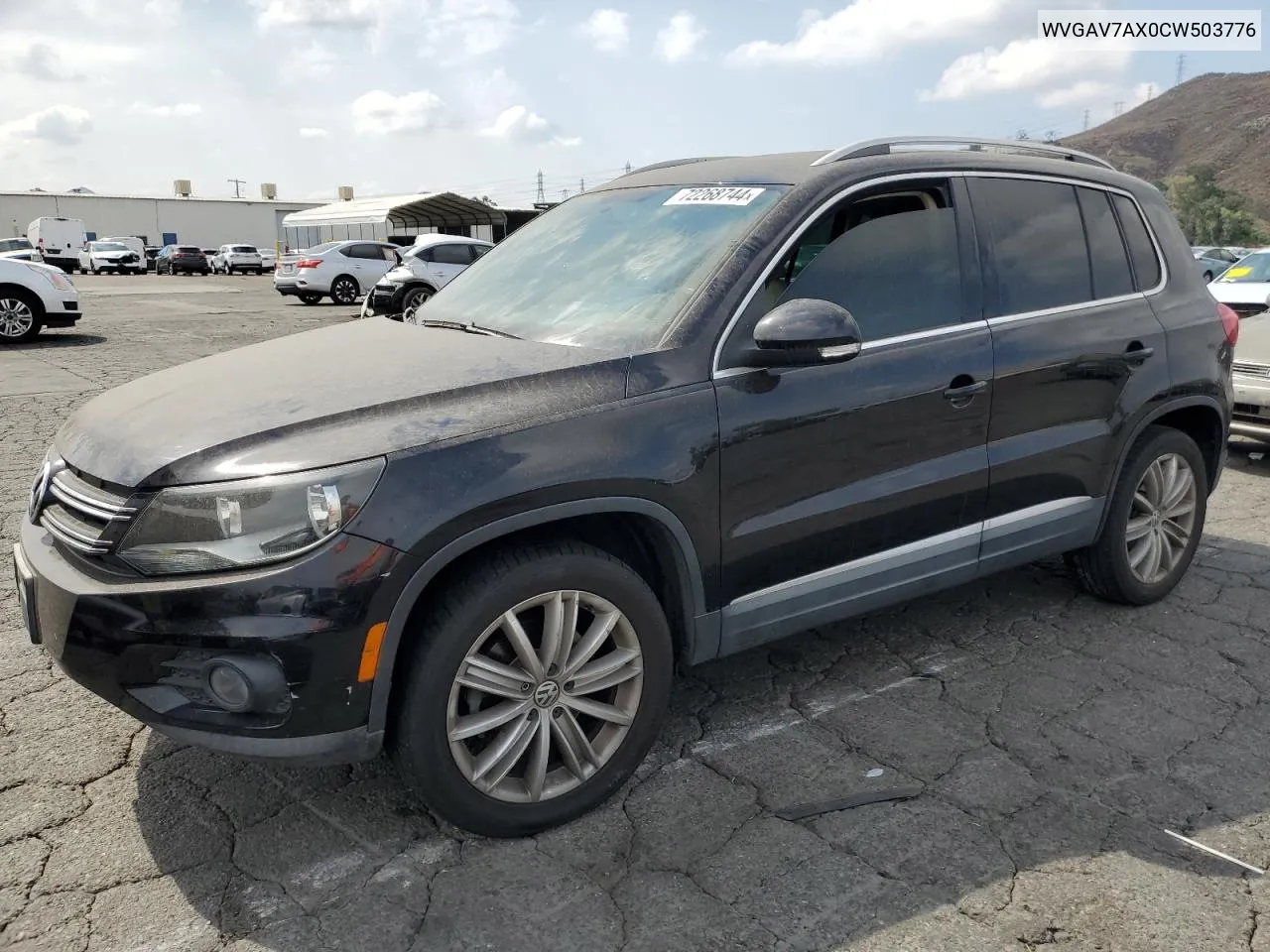 2012 Volkswagen Tiguan S VIN: WVGAV7AX0CW503776 Lot: 72268744