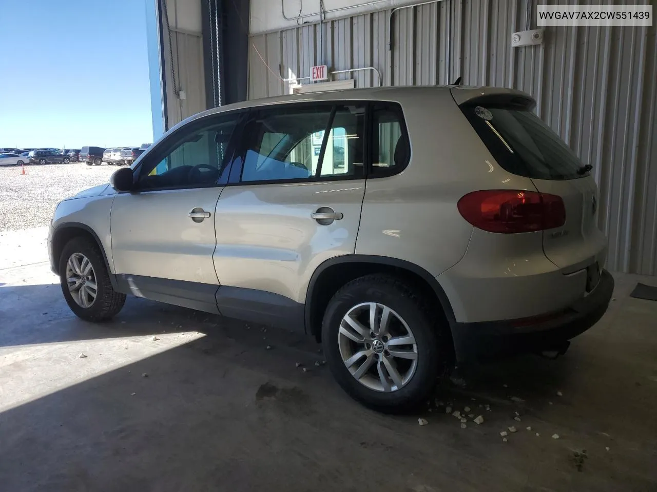 2012 Volkswagen Tiguan S VIN: WVGAV7AX2CW551439 Lot: 72923714