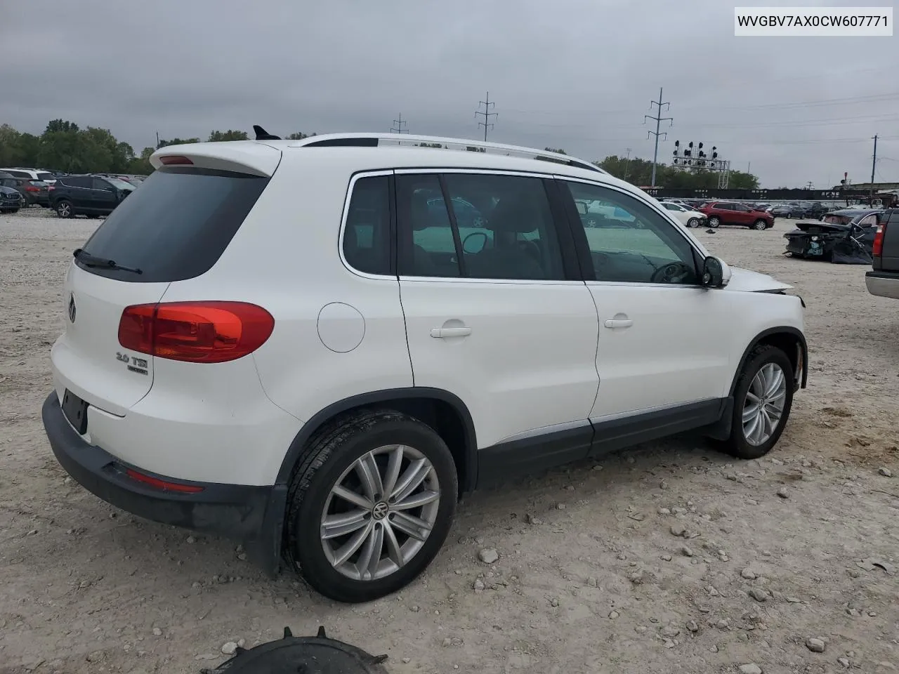 2012 Volkswagen Tiguan S VIN: WVGBV7AX0CW607771 Lot: 72925734