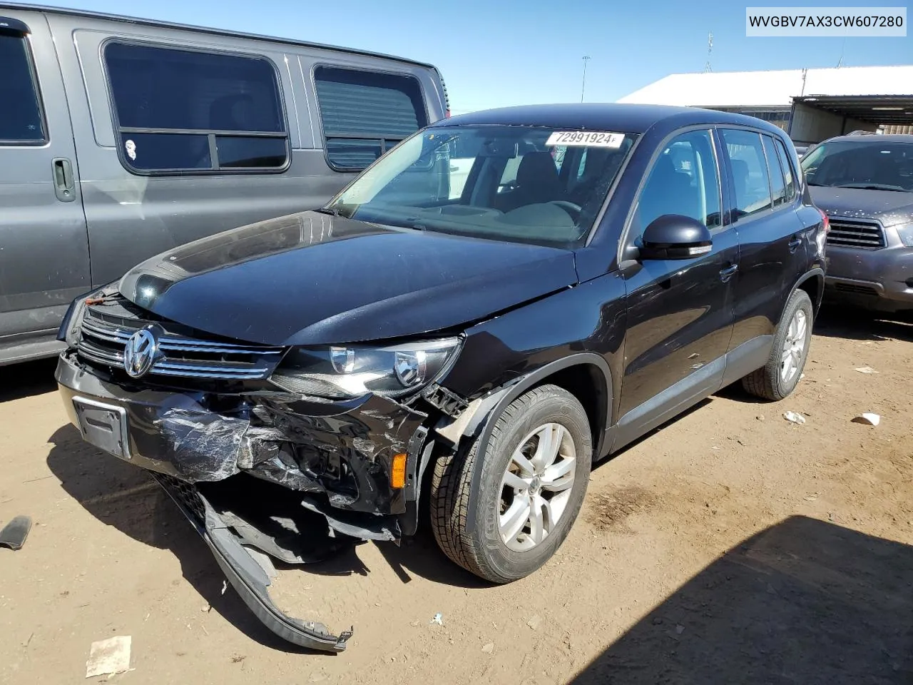 WVGBV7AX3CW607280 2012 Volkswagen Tiguan S