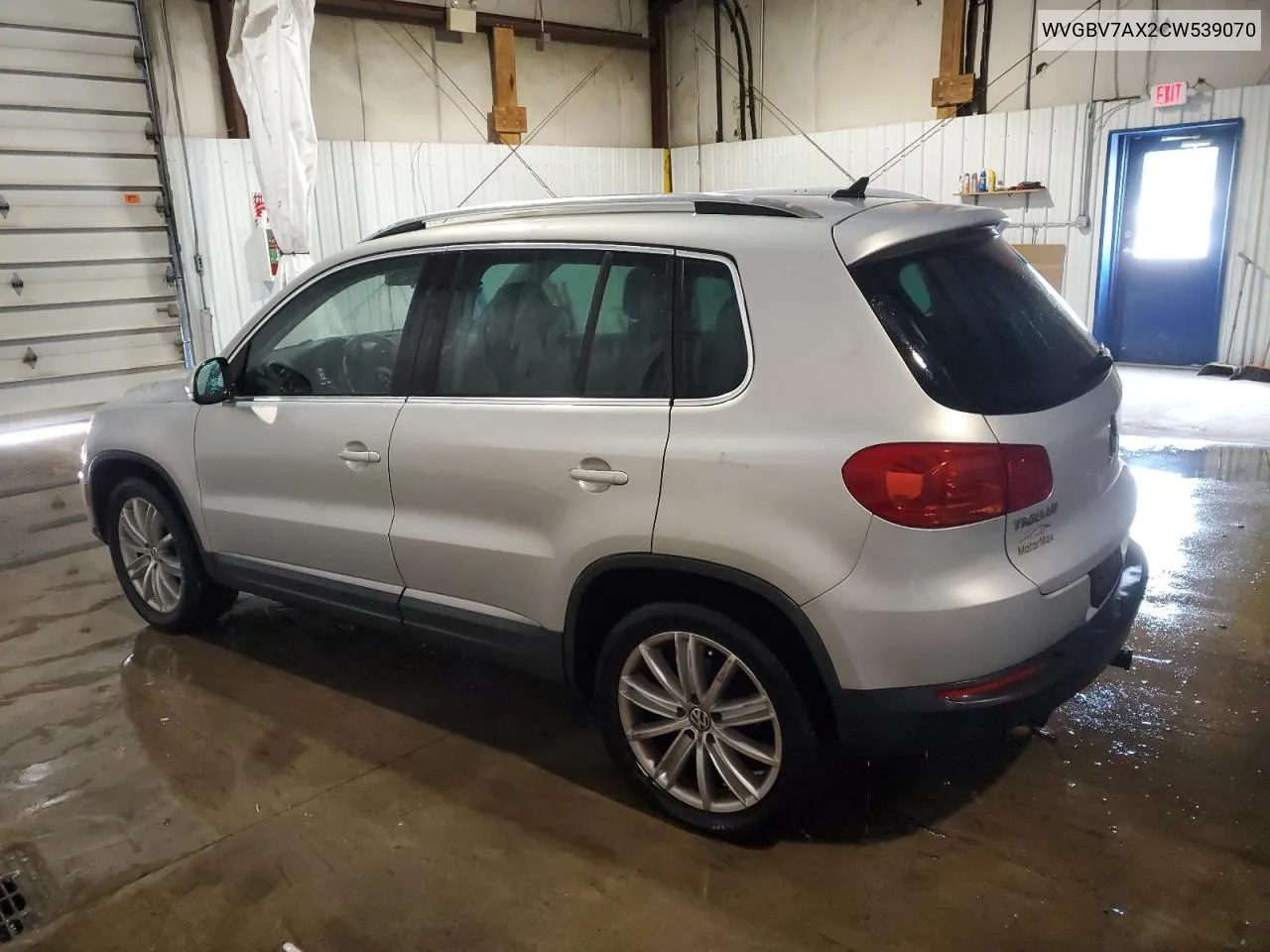 2012 Volkswagen Tiguan S VIN: WVGBV7AX2CW539070 Lot: 73399914