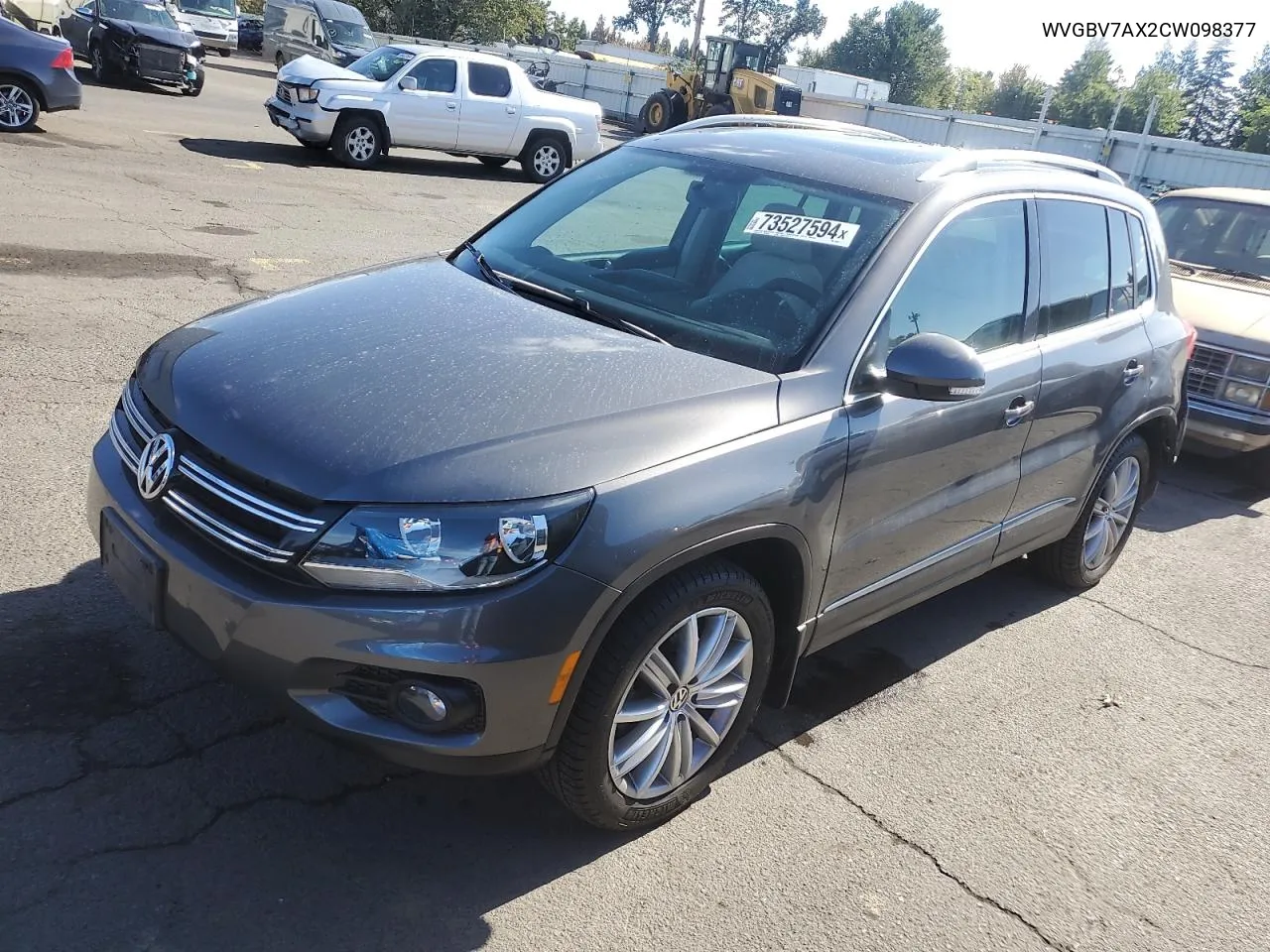 2012 Volkswagen Tiguan S VIN: WVGBV7AX2CW098377 Lot: 73527594