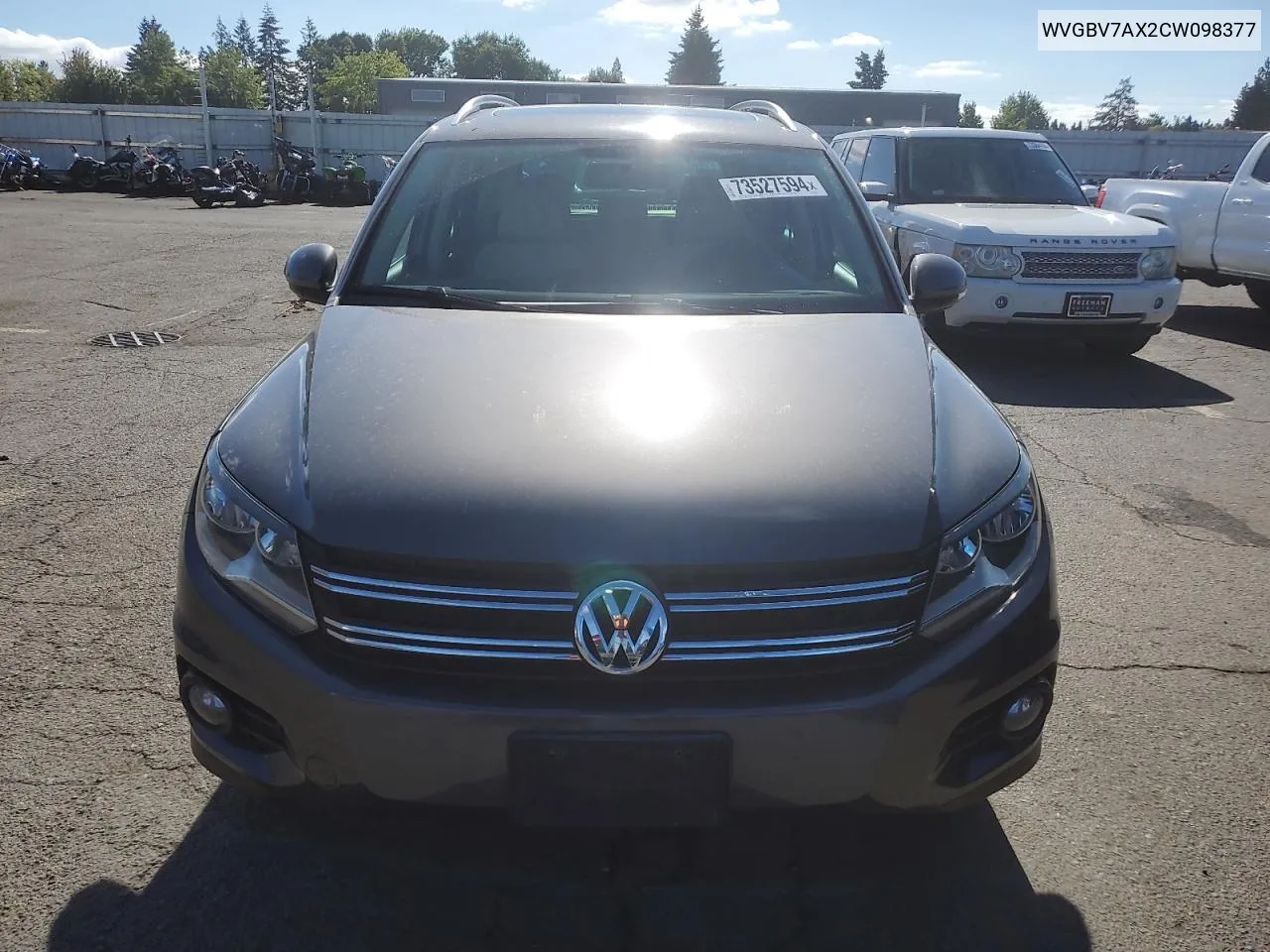 2012 Volkswagen Tiguan S VIN: WVGBV7AX2CW098377 Lot: 73527594