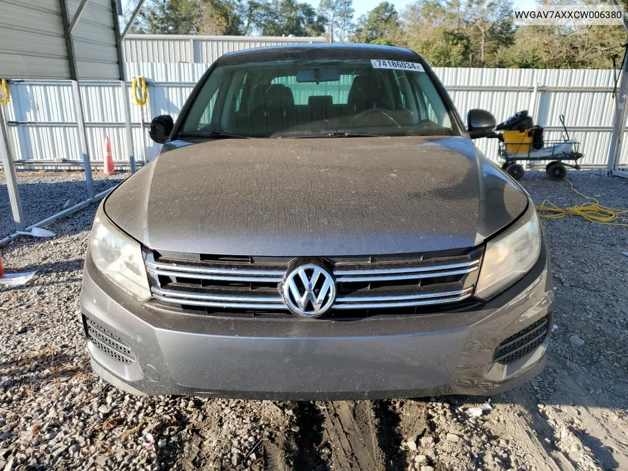 2012 Volkswagen Tiguan S VIN: WVGAV7AXXCW006380 Lot: 74186034