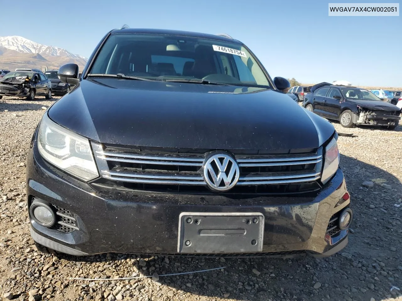 2012 Volkswagen Tiguan S VIN: WVGAV7AX4CW002051 Lot: 74618754