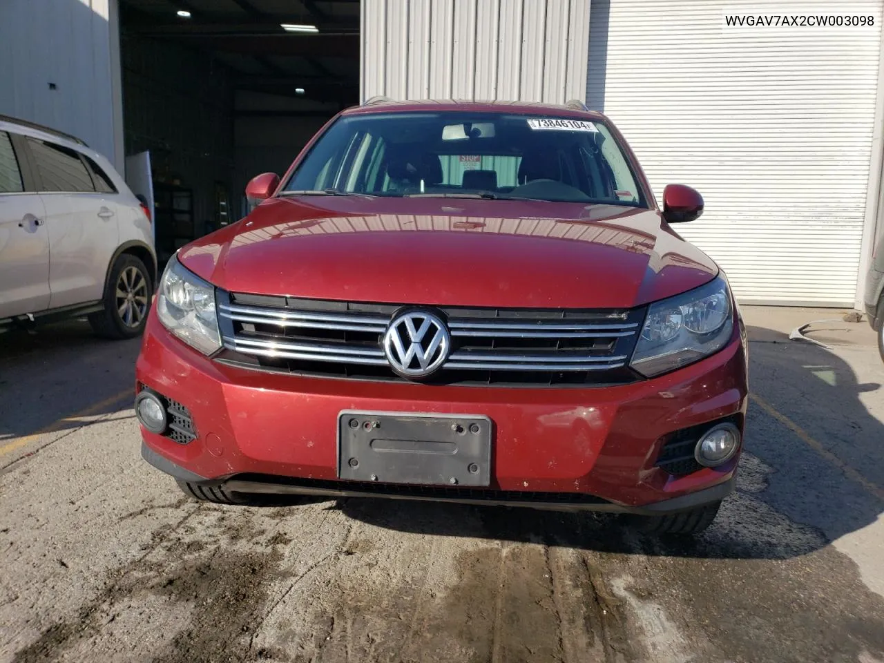 2012 Volkswagen Tiguan S VIN: WVGAV7AX2CW003098 Lot: 74890114