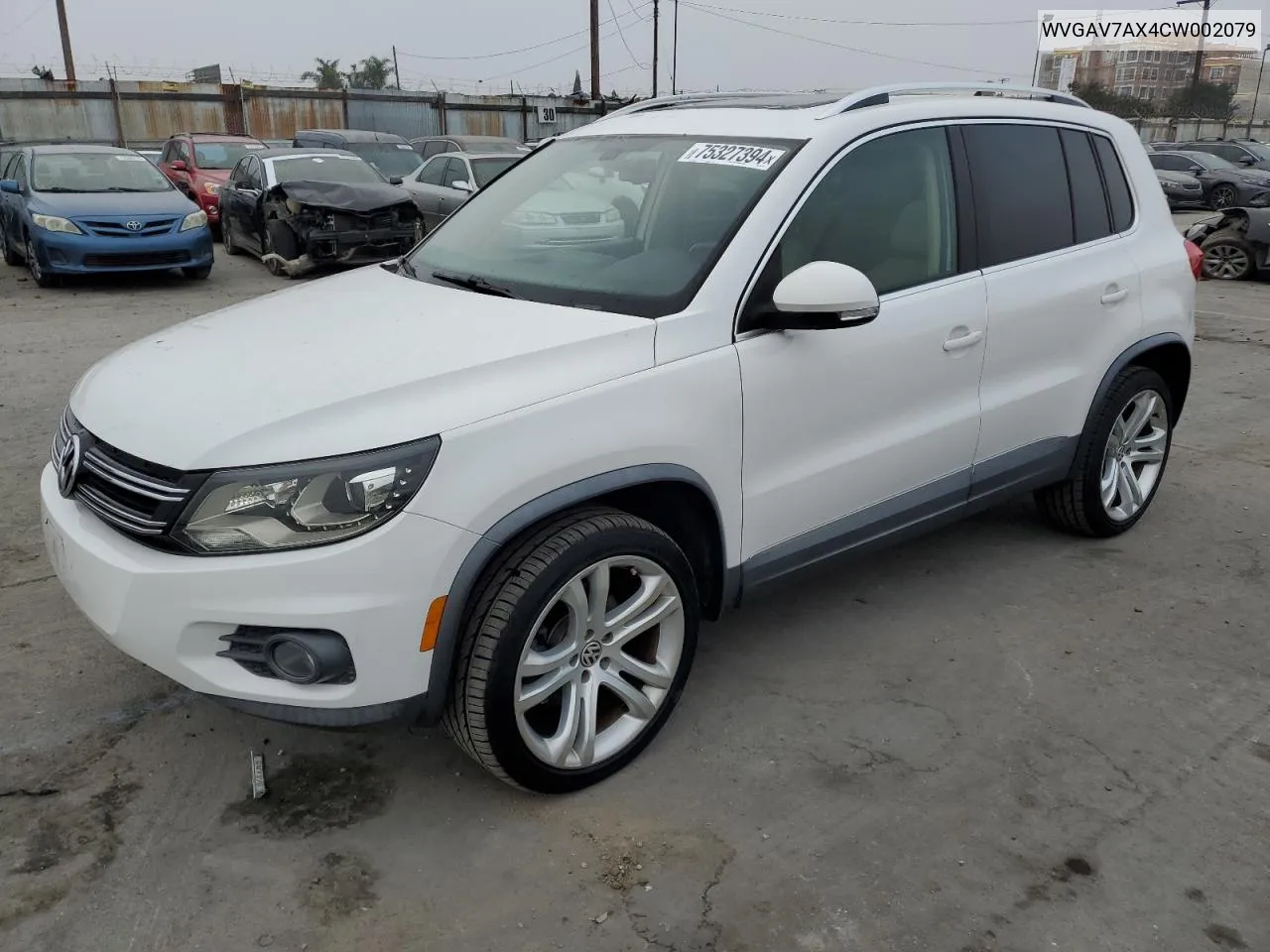 2012 Volkswagen Tiguan S VIN: WVGAV7AX4CW002079 Lot: 75327394