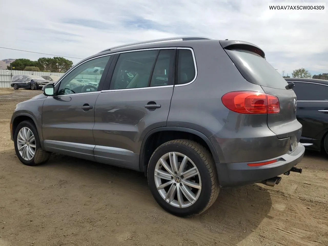 WVGAV7AX5CW004309 2012 Volkswagen Tiguan S