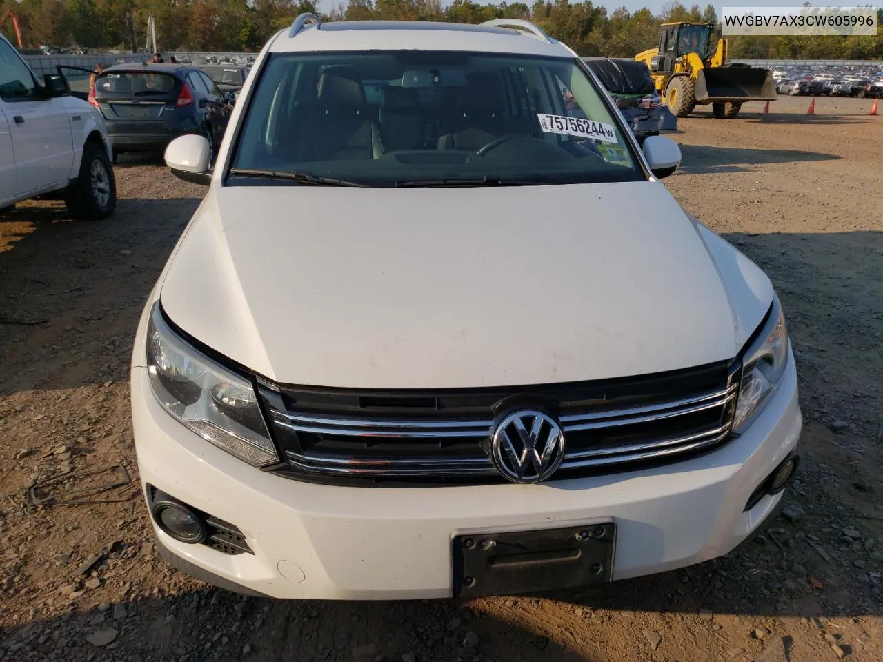 2012 Volkswagen Tiguan S VIN: WVGBV7AX3CW605996 Lot: 75756244