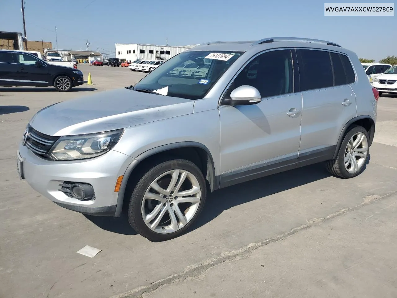 2012 Volkswagen Tiguan S VIN: WVGAV7AXXCW527809 Lot: 76131994