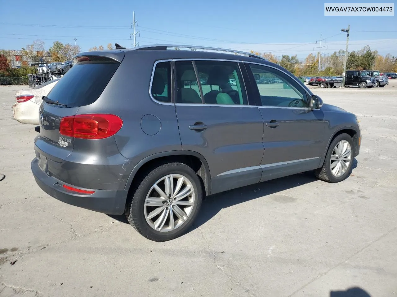 2012 Volkswagen Tiguan S VIN: WVGAV7AX7CW004473 Lot: 77257754