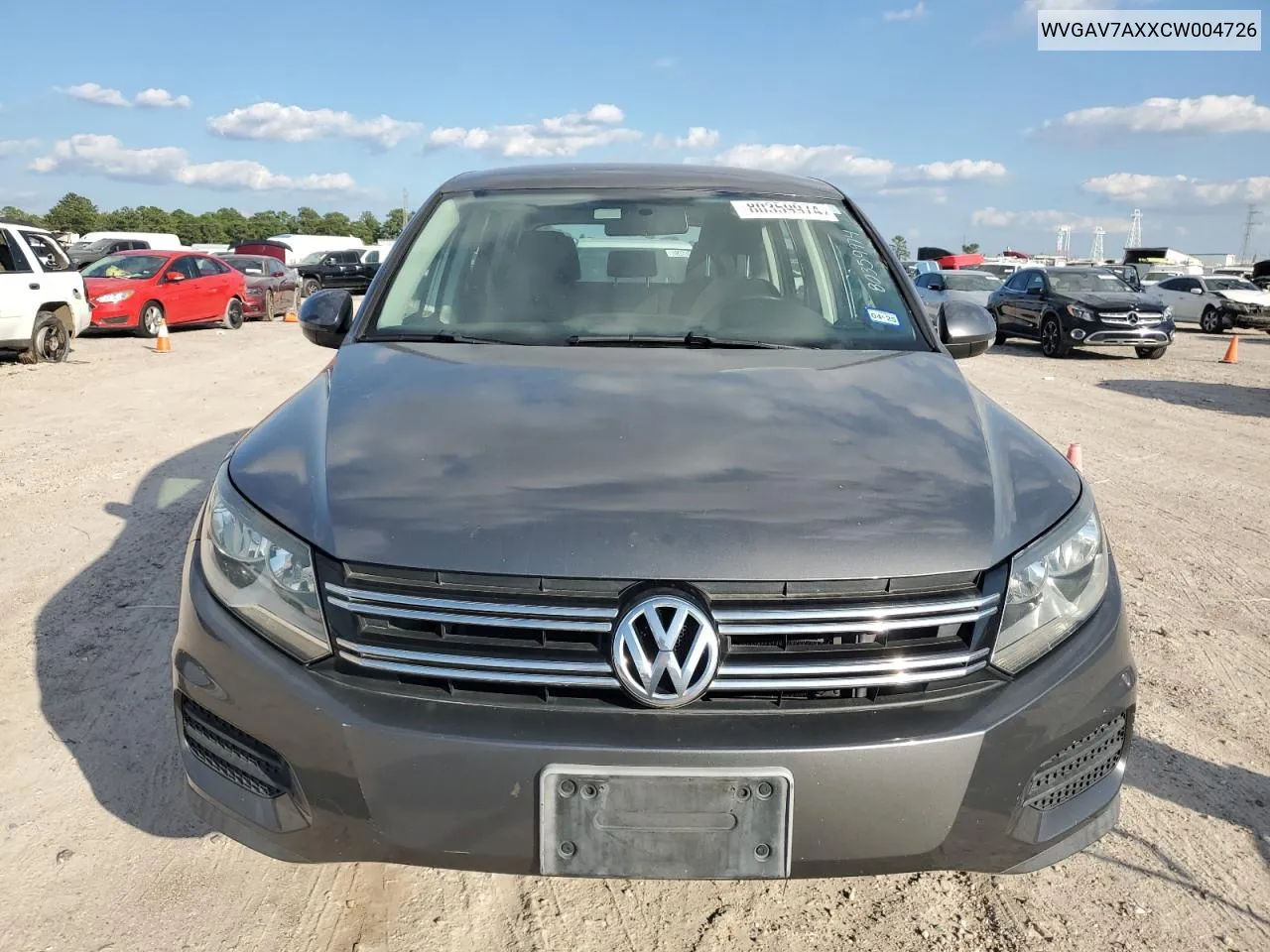 2012 Volkswagen Tiguan S VIN: WVGAV7AXXCW004726 Lot: 80359974