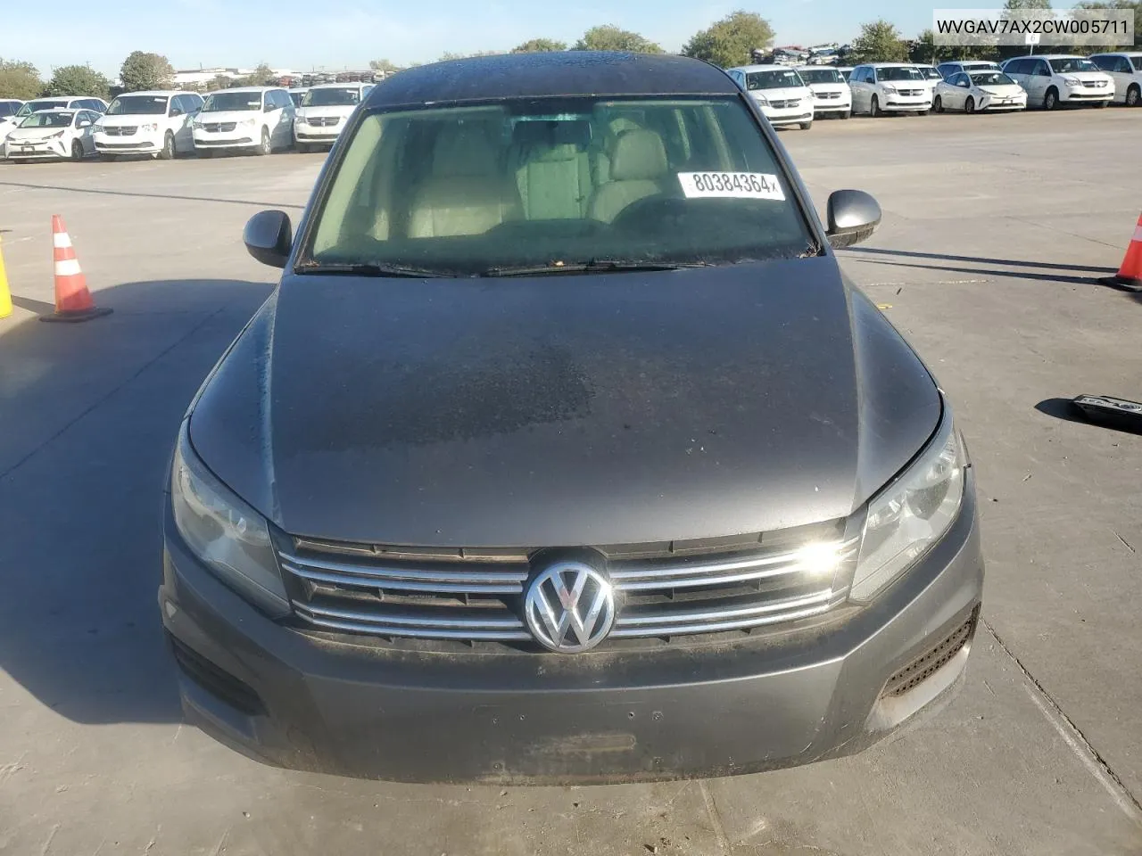 2012 Volkswagen Tiguan S VIN: WVGAV7AX2CW005711 Lot: 80384364