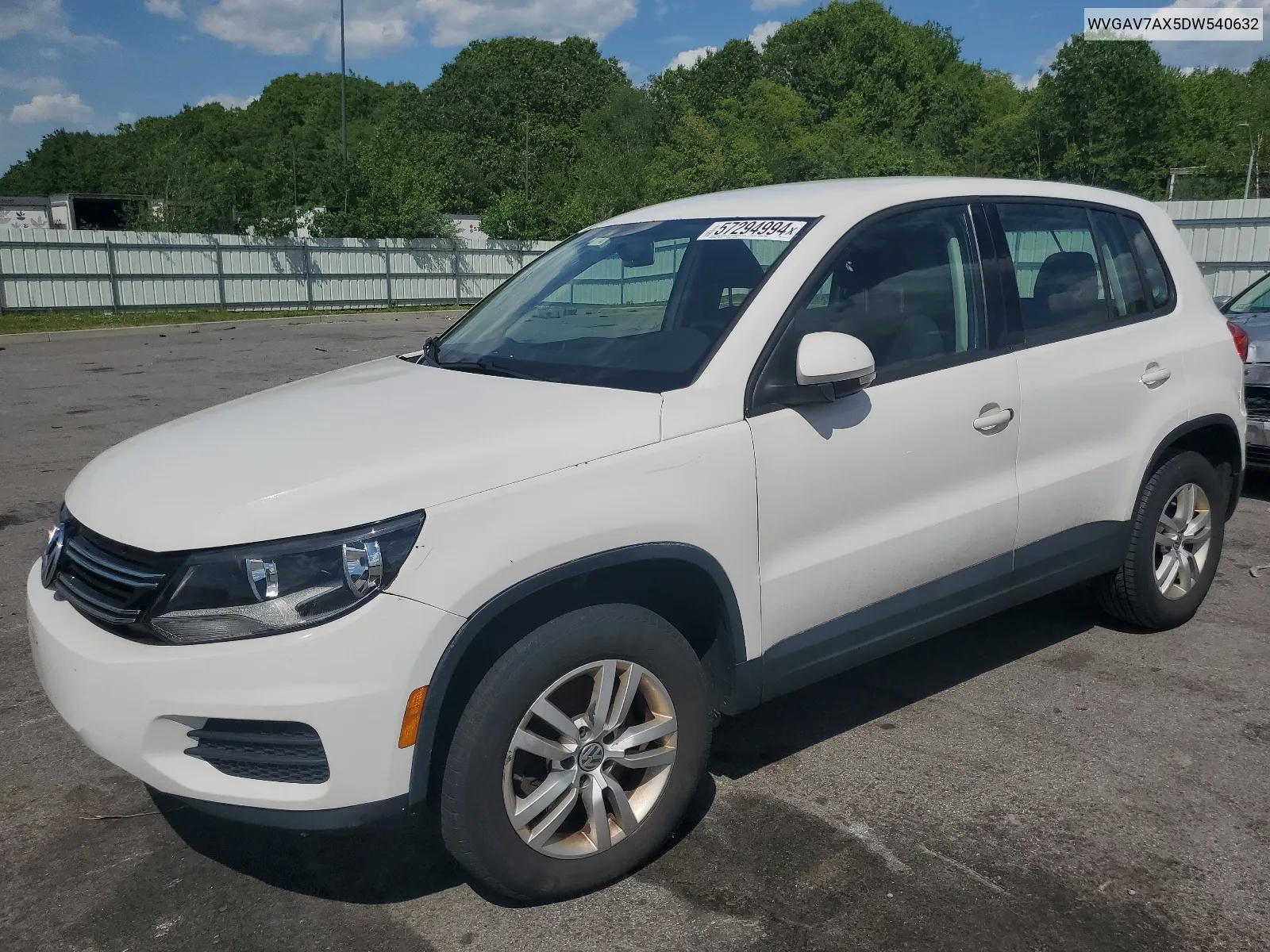 2013 Volkswagen Tiguan S VIN: WVGAV7AX5DW540632 Lot: 57294994