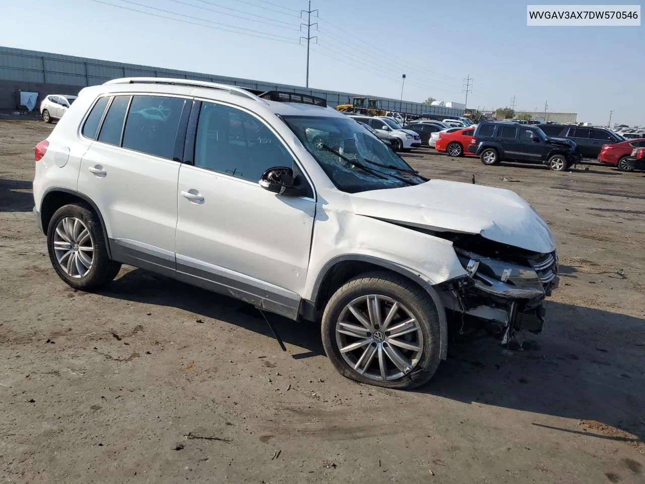 2013 Volkswagen Tiguan S VIN: WVGAV3AX7DW570546 Lot: 62288414