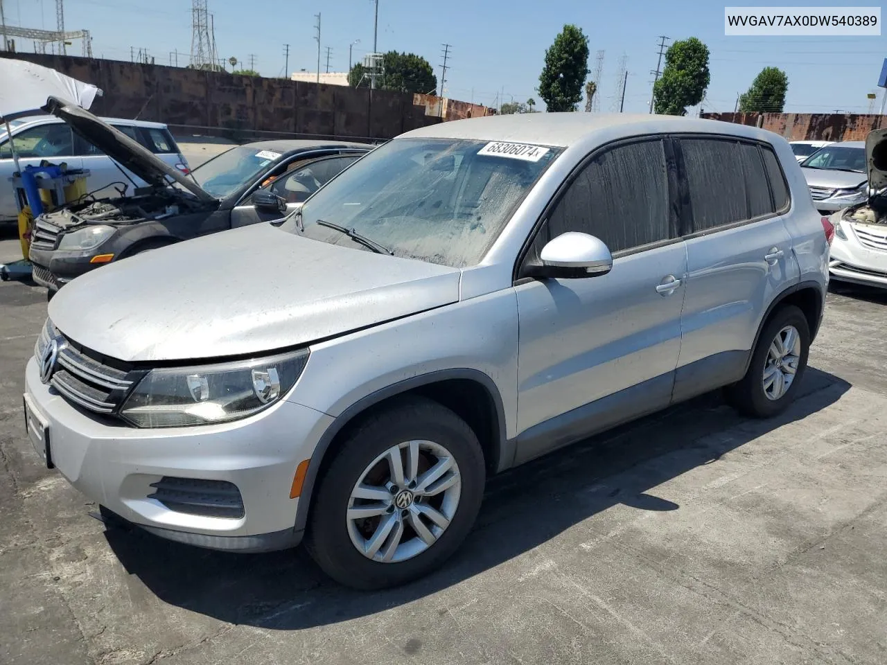 2013 Volkswagen Tiguan S VIN: WVGAV7AX0DW540389 Lot: 68306074