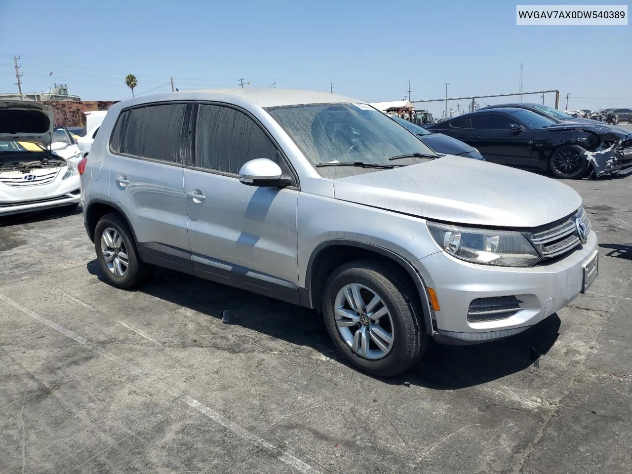 2013 Volkswagen Tiguan S VIN: WVGAV7AX0DW540389 Lot: 68306074