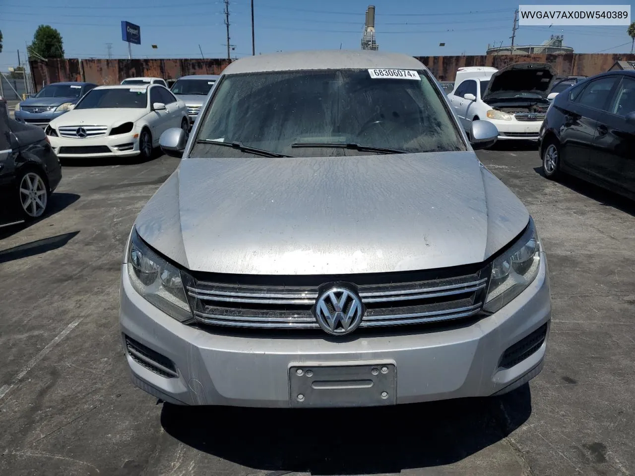 2013 Volkswagen Tiguan S VIN: WVGAV7AX0DW540389 Lot: 68306074