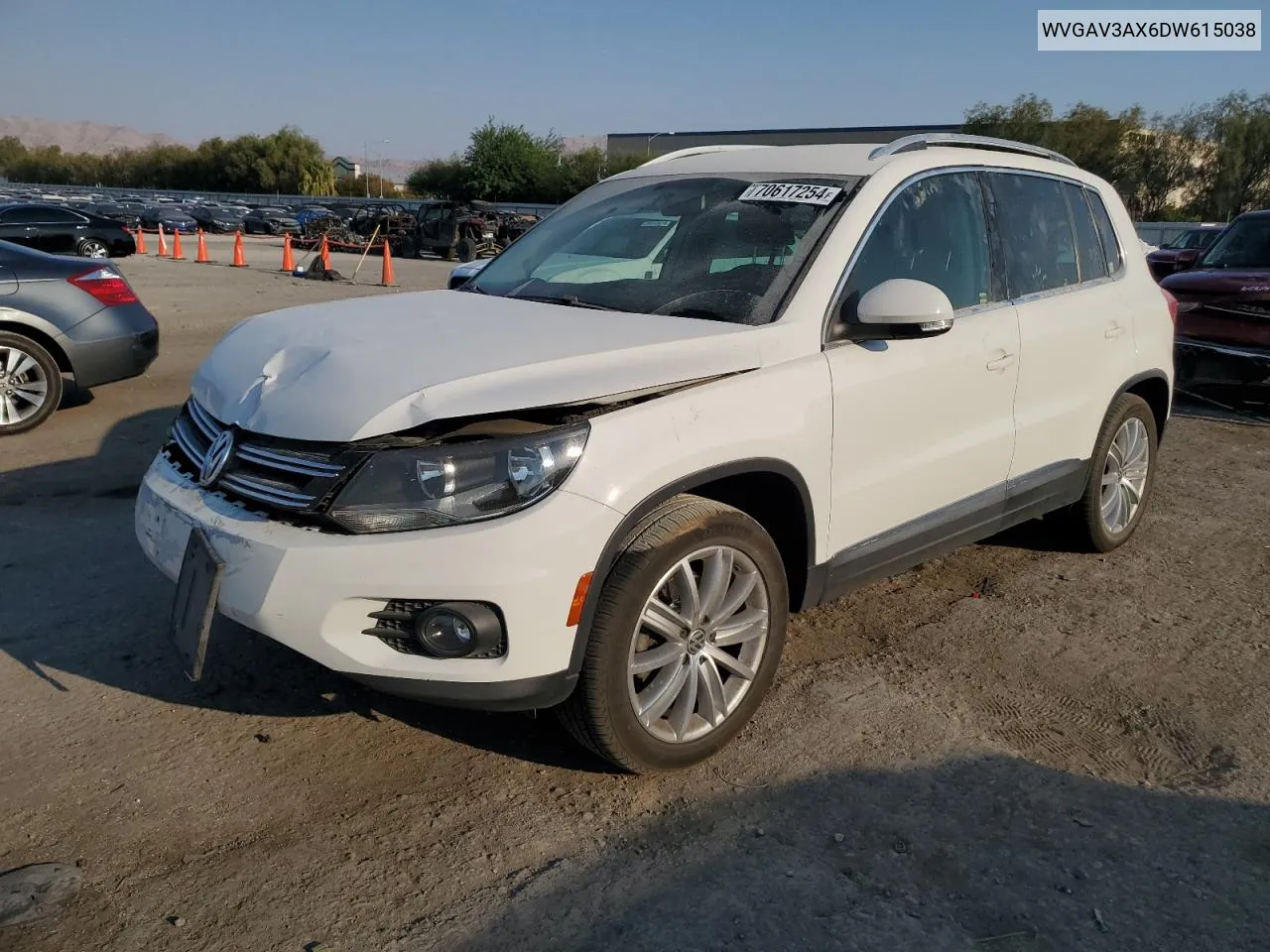 2013 Volkswagen Tiguan S VIN: WVGAV3AX6DW615038 Lot: 70617254