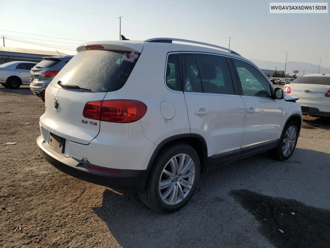 2013 Volkswagen Tiguan S VIN: WVGAV3AX6DW615038 Lot: 70617254