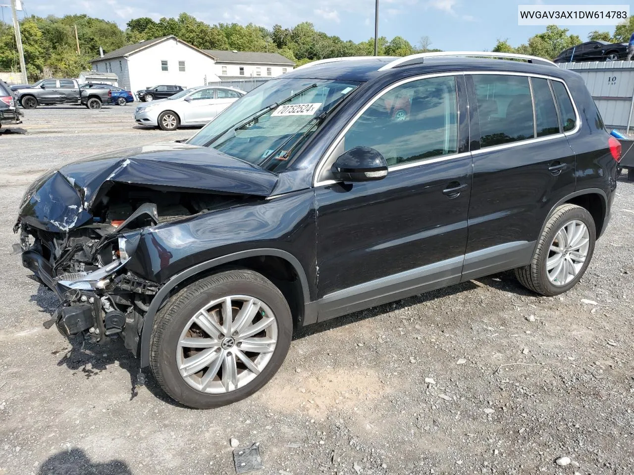 2013 Volkswagen Tiguan S VIN: WVGAV3AX1DW614783 Lot: 70752524