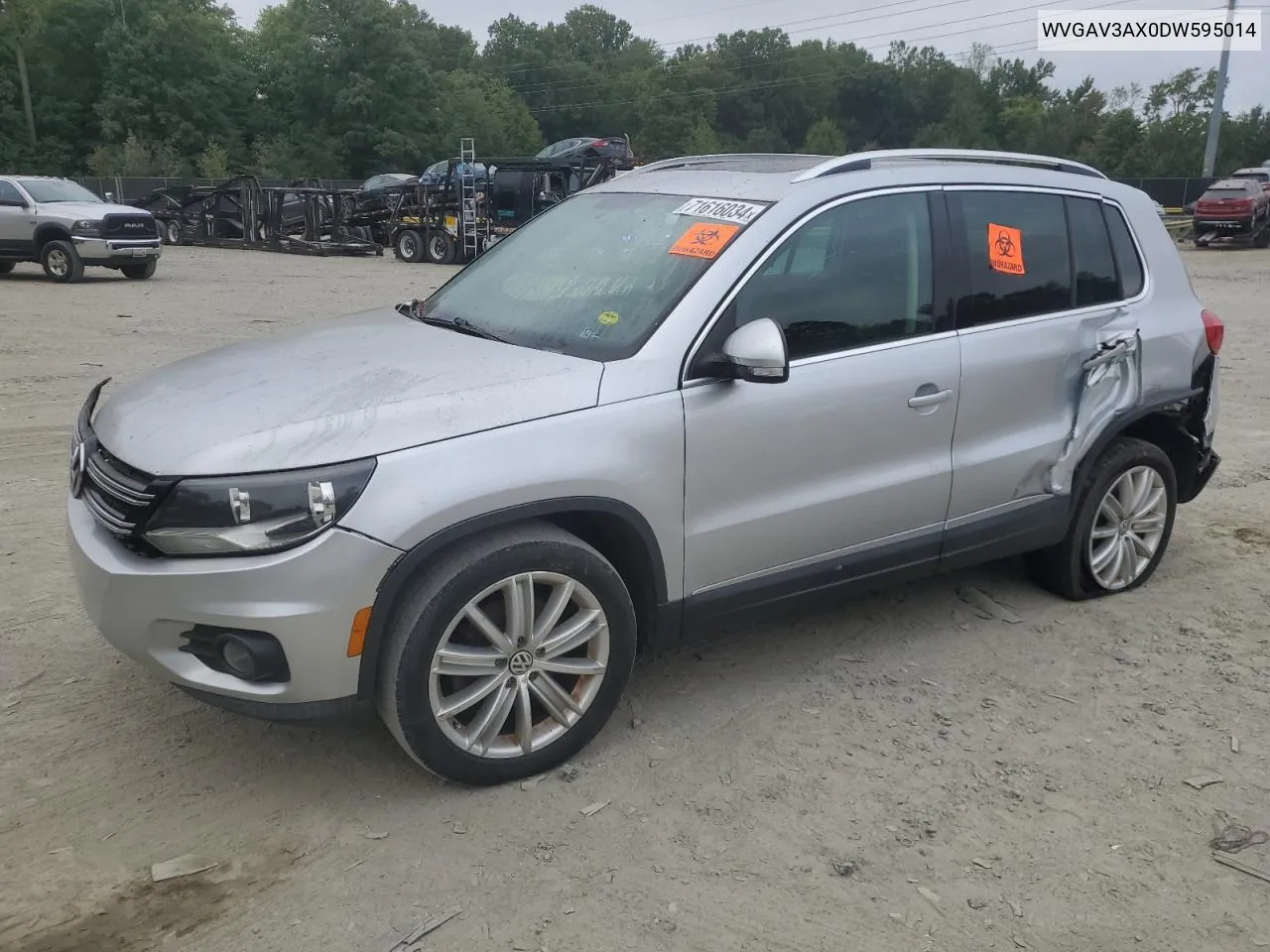 2013 Volkswagen Tiguan S VIN: WVGAV3AX0DW595014 Lot: 71616034