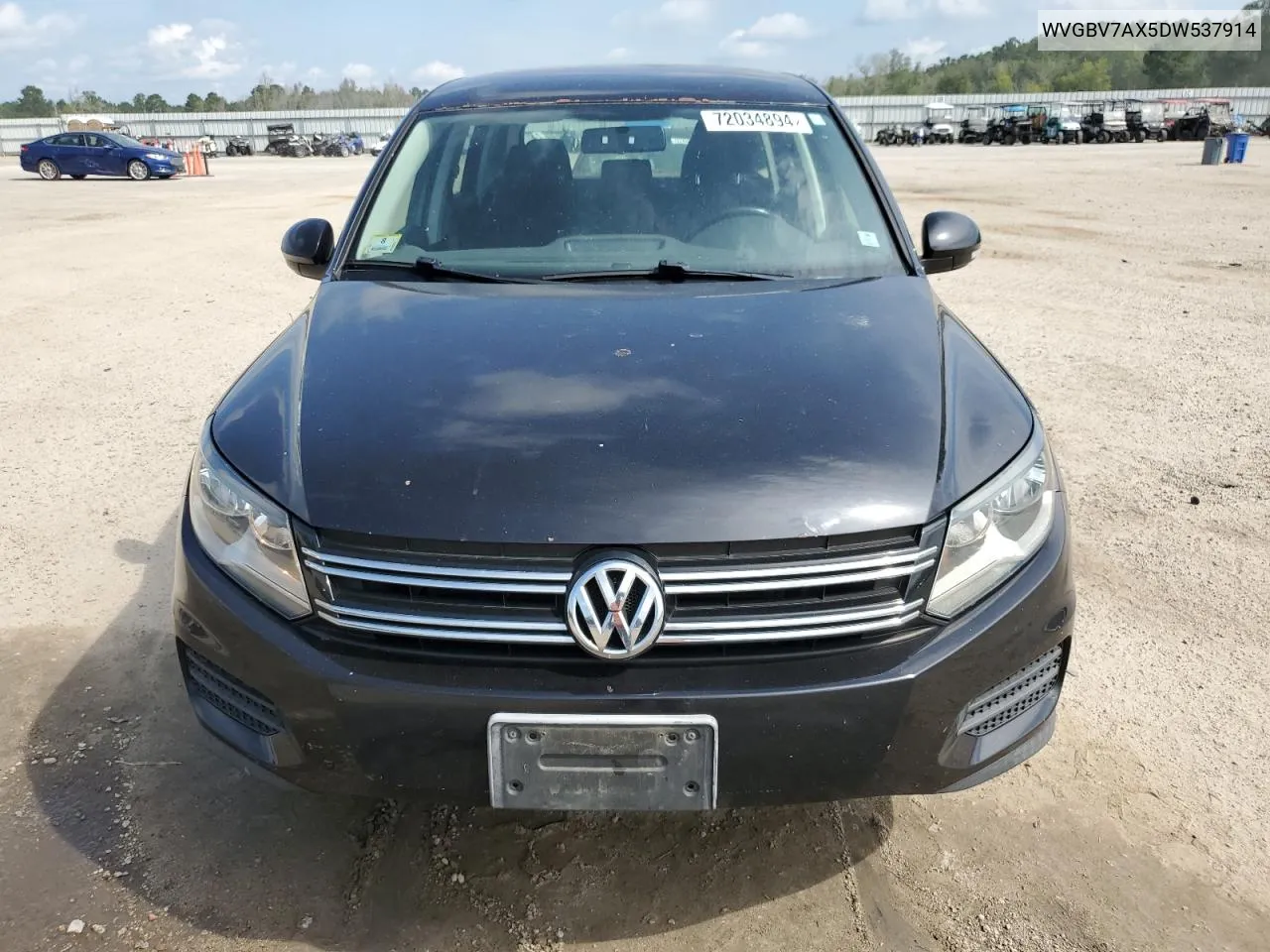 2013 Volkswagen Tiguan S VIN: WVGBV7AX5DW537914 Lot: 72034894