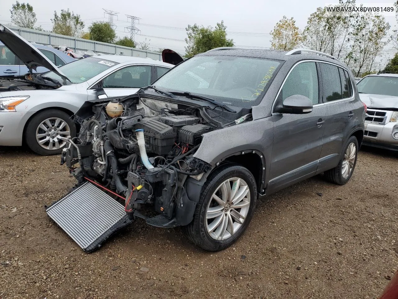 2013 Volkswagen Tiguan S VIN: WVGAV3AX8DW081489 Lot: 72243824