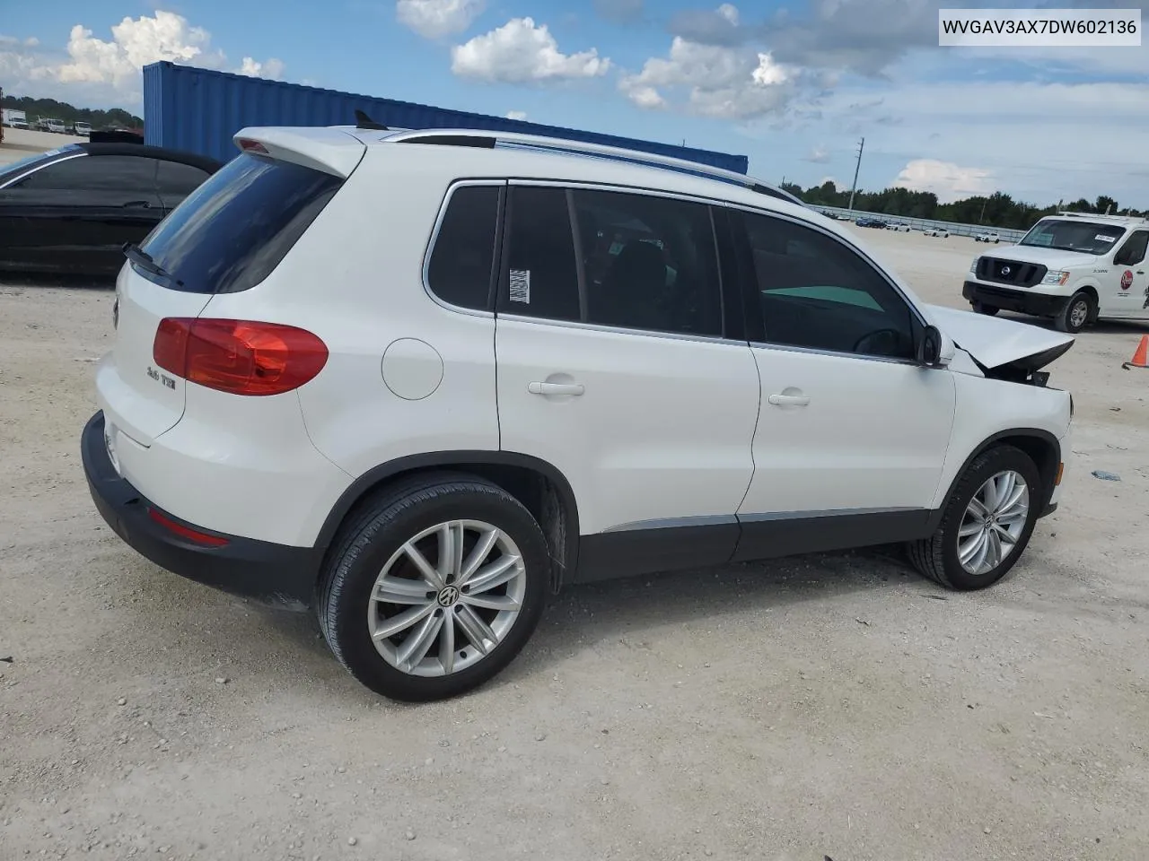 2013 Volkswagen Tiguan S VIN: WVGAV3AX7DW602136 Lot: 72393224