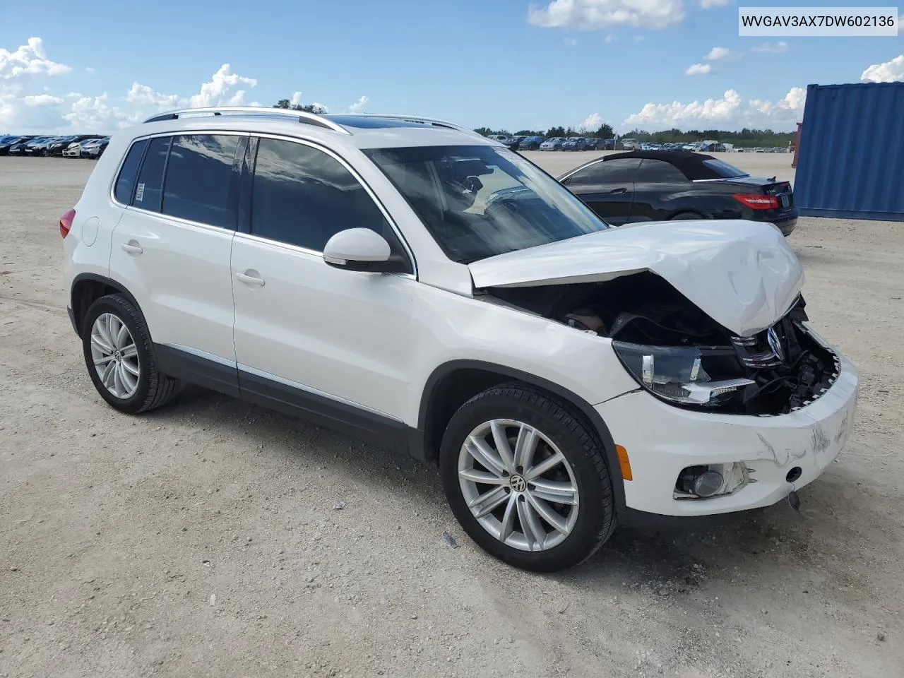 2013 Volkswagen Tiguan S VIN: WVGAV3AX7DW602136 Lot: 72393224