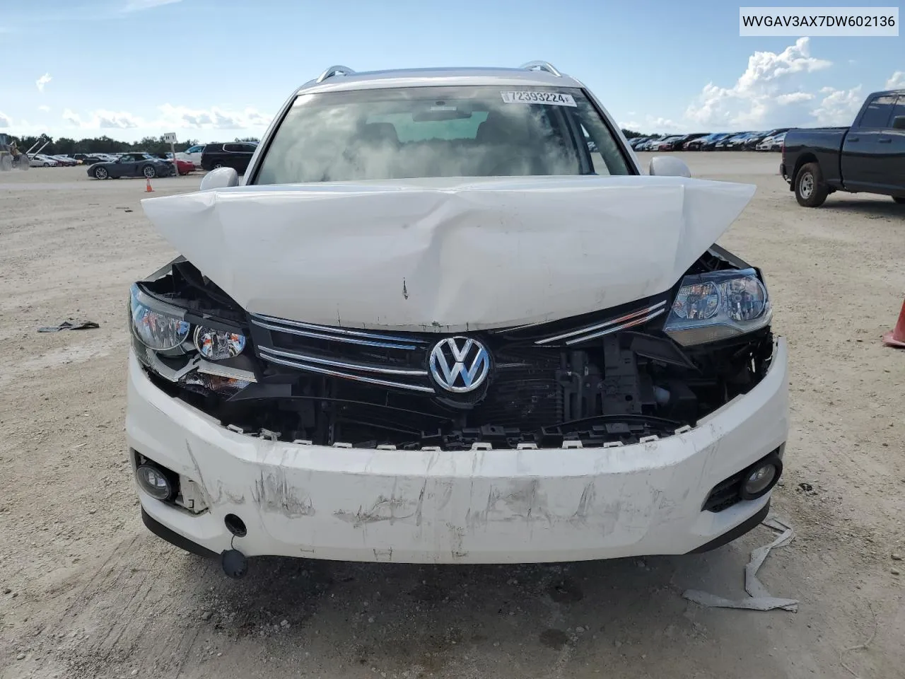 2013 Volkswagen Tiguan S VIN: WVGAV3AX7DW602136 Lot: 72393224