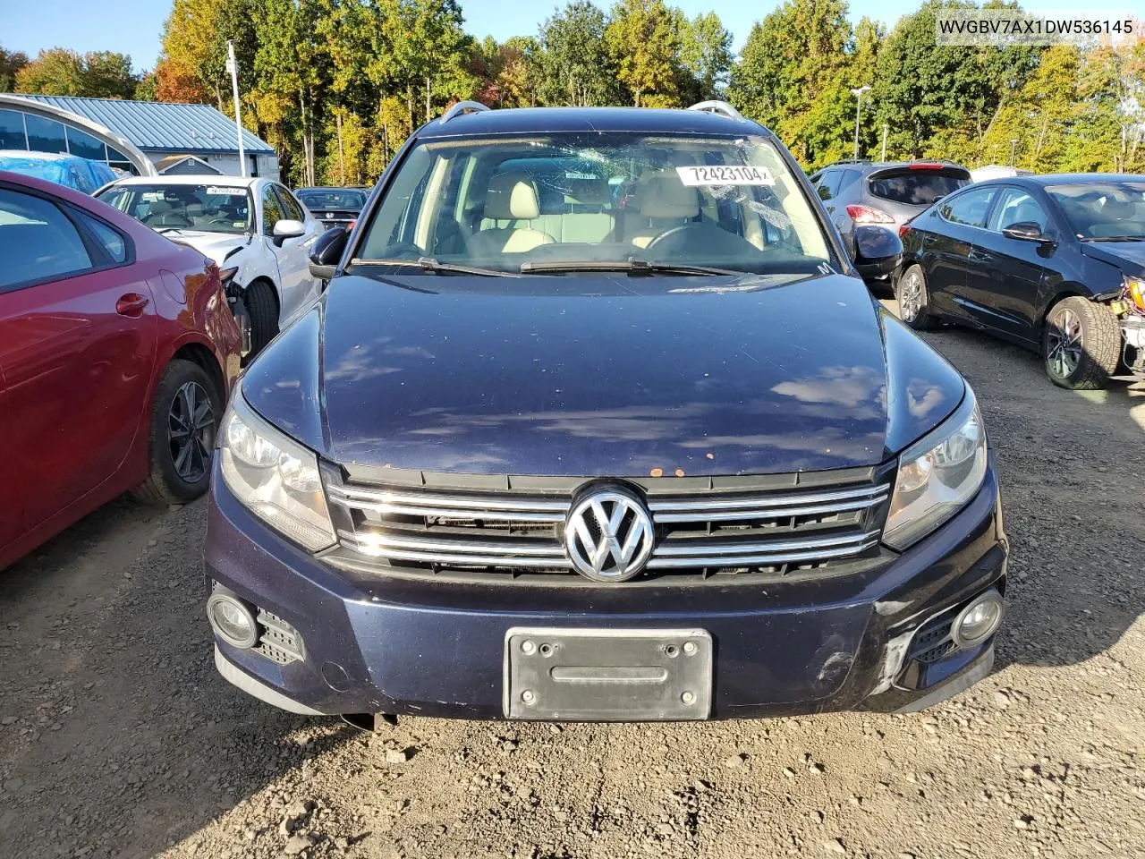 2013 Volkswagen Tiguan S VIN: WVGBV7AX1DW536145 Lot: 72423104