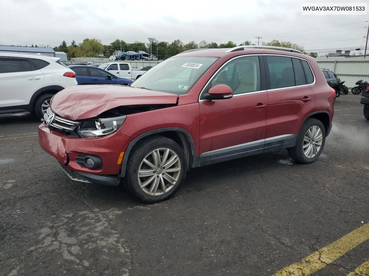 2013 Volkswagen Tiguan S VIN: WVGAV3AX7DW081533 Lot: 73030524