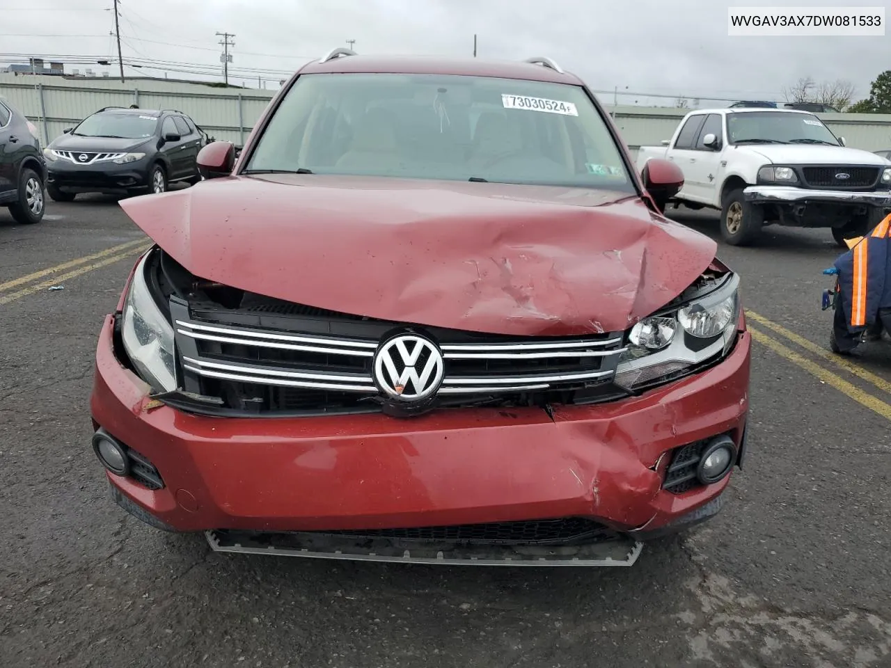 2013 Volkswagen Tiguan S VIN: WVGAV3AX7DW081533 Lot: 73030524