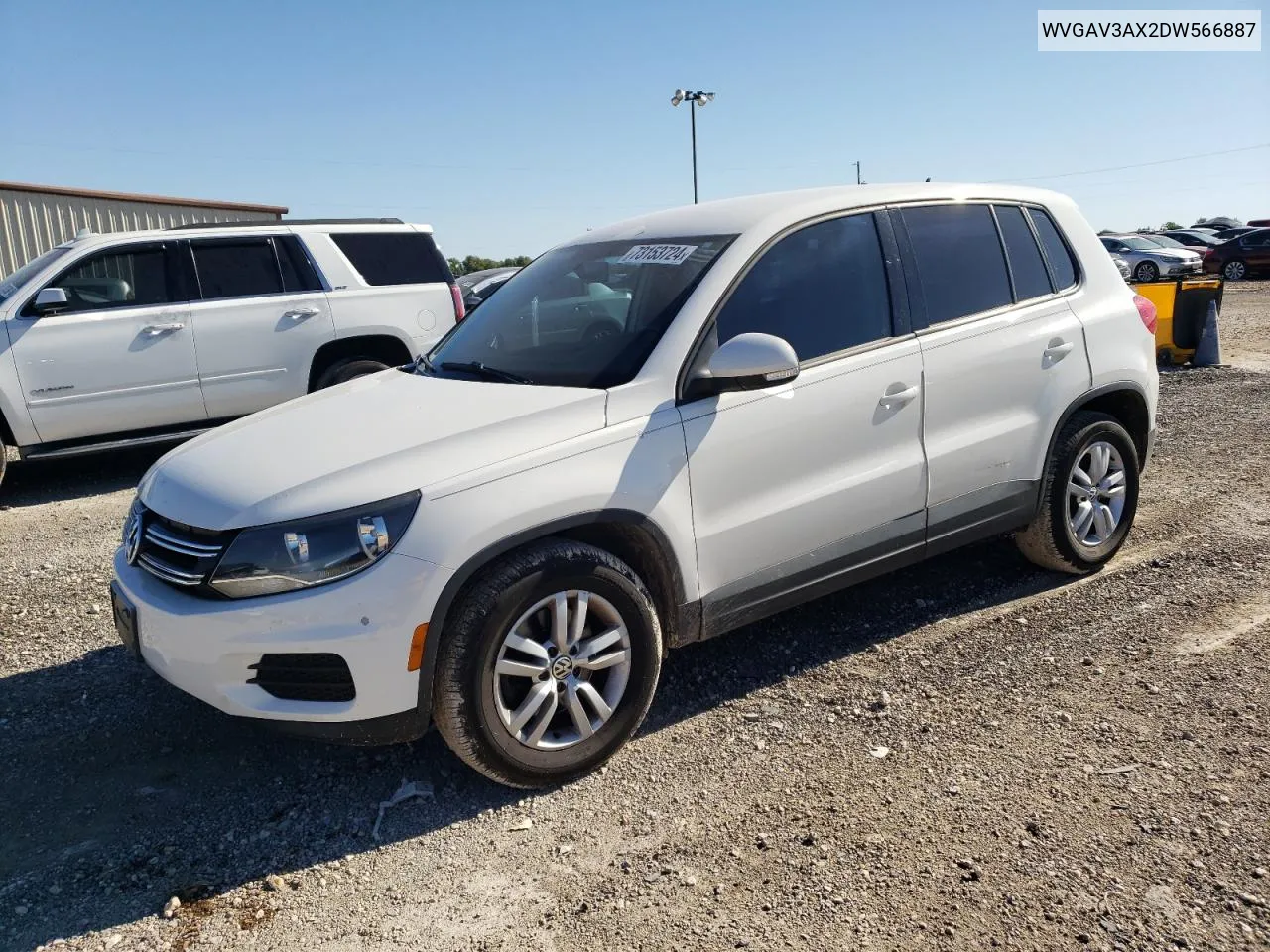 2013 Volkswagen Tiguan S VIN: WVGAV3AX2DW566887 Lot: 73153724