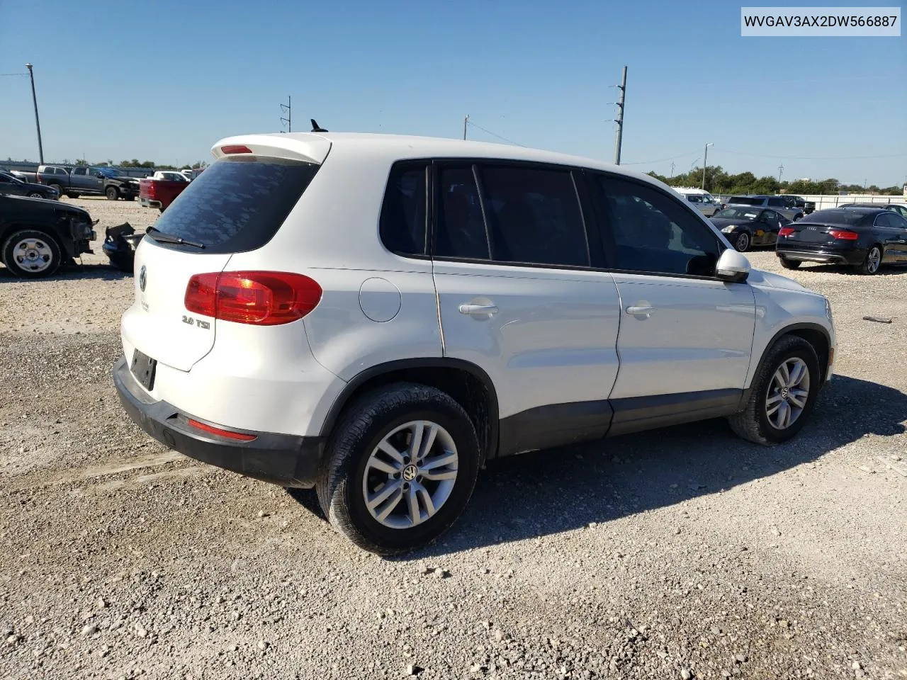 2013 Volkswagen Tiguan S VIN: WVGAV3AX2DW566887 Lot: 73153724