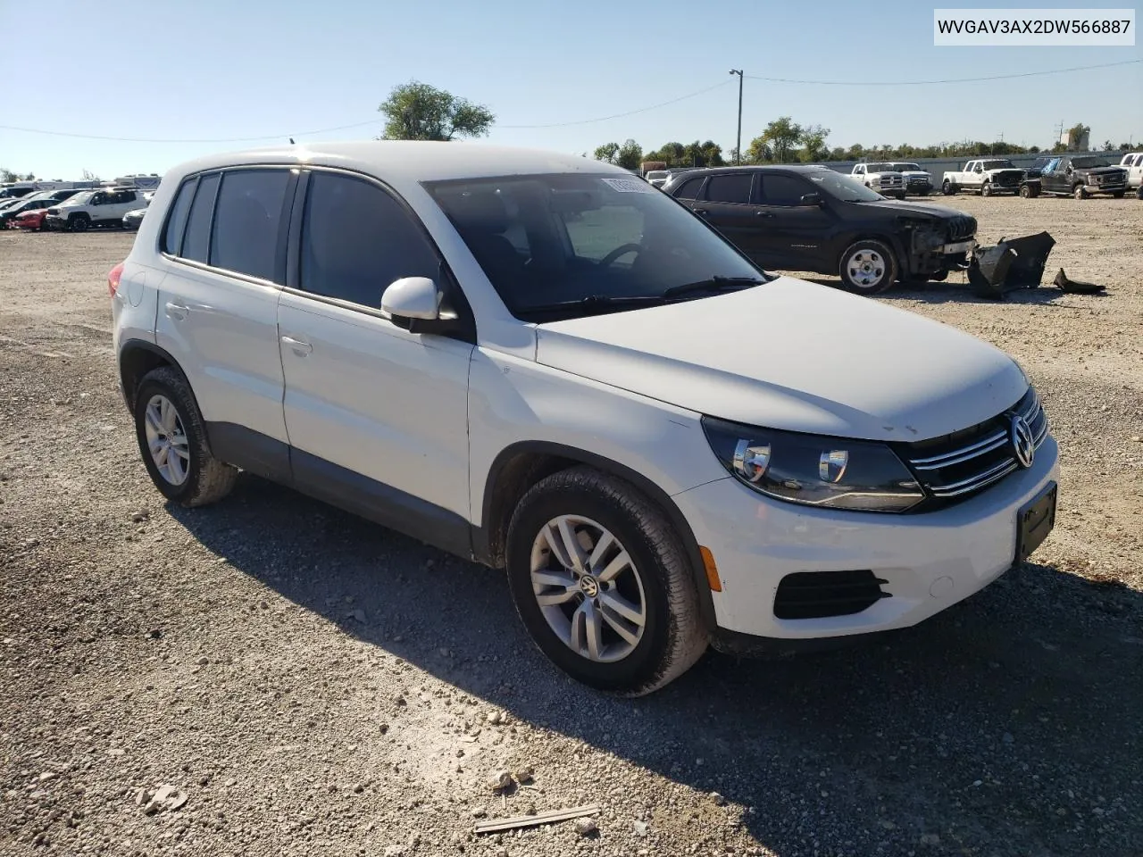 2013 Volkswagen Tiguan S VIN: WVGAV3AX2DW566887 Lot: 73153724