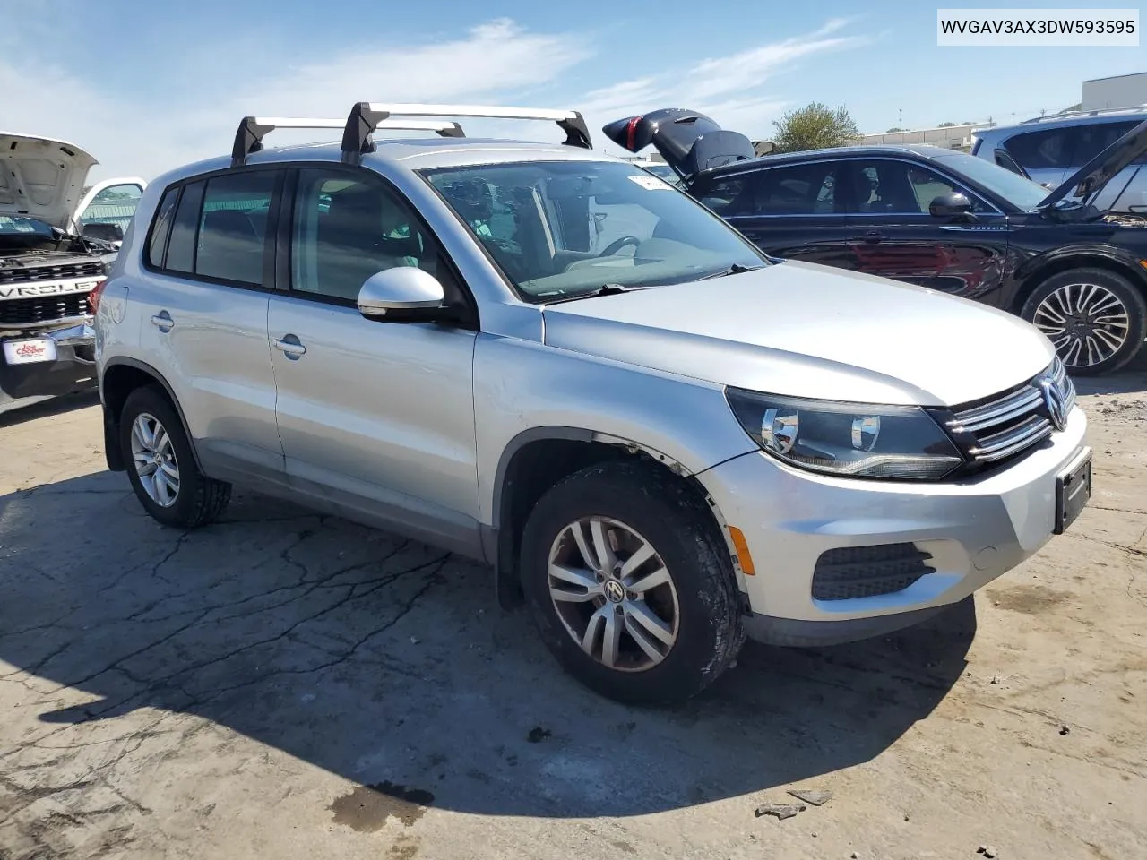 2013 Volkswagen Tiguan S VIN: WVGAV3AX3DW593595 Lot: 73403334